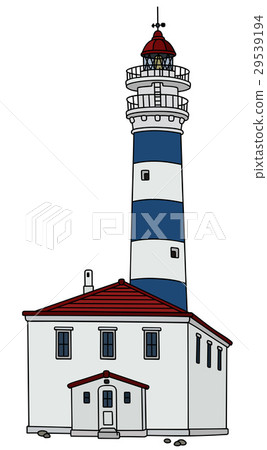 Blue and white lighthouse 29539194