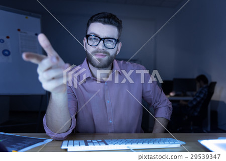 Joyful positive man looking at you Joyful positive man looking at you 29539347