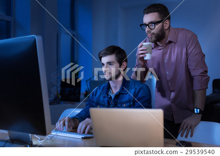Nice attractive programmer typing Nice attractive programmer typing 29539540