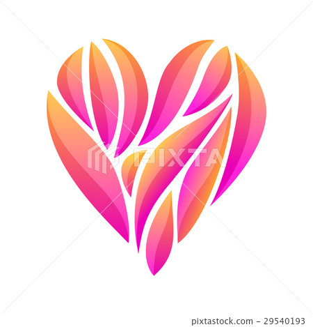 Heart composition on white background Heart composition on white background 29540193