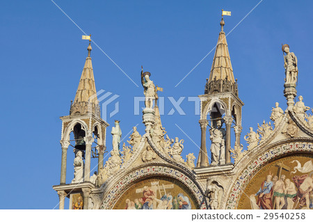 Detail of a facade of a church inside the ancient Detail of a facade of a church inside the ancient 29540258