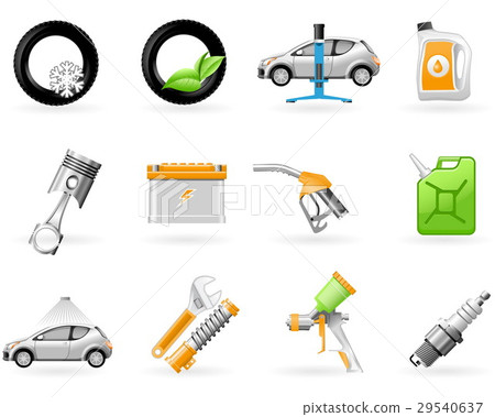 Car service and Repairing icon set 29540637