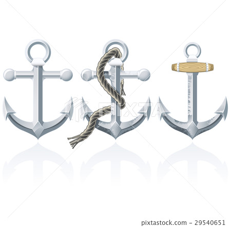 Rusty Anchors with rope Rusty Anchors with rope 29540651