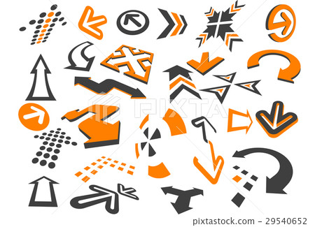 Arrows  in different styles and shapes  29540652