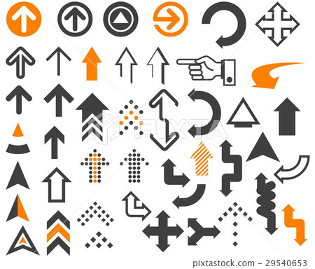 Arrows in different styles and shapes Arrows in different styles and shapes 29540653