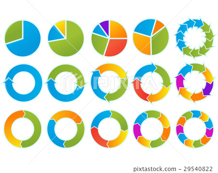 Set of Different arrow circles  29540822