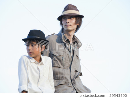 Father and son seeing sideways 29543590