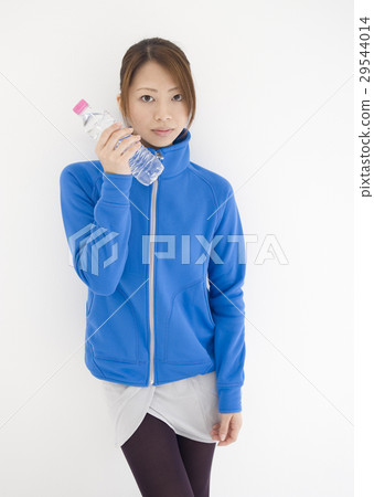 A young woman with mineral water A young woman with mineral water 29544014