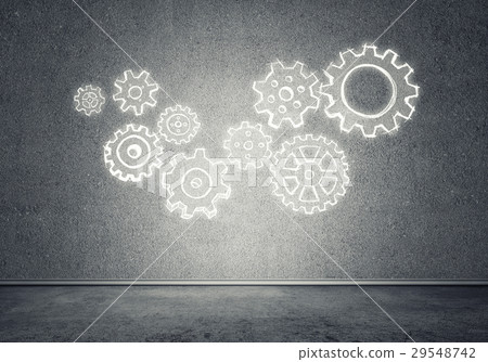 Gear mechanism as teamwork concept 29548742