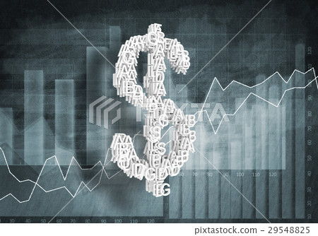 Dollar currency rate, 3D rendering Dollar currency rate, 3D rendering 29548825