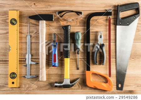 Instruments on wooden table 29549286