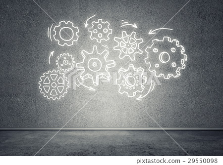 Gear mechanism as teamwork concept 29550098