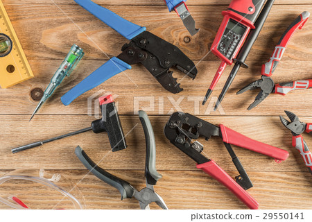 Instruments on wooden table Instruments on wooden table 29550141