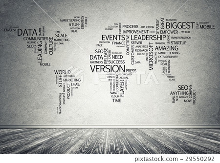 World map in typography World map in typography 29550292