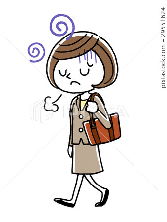 Business woman: depressed, walking 29551624