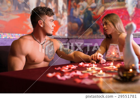 Romantic couple relaxing together at spa Romantic couple relaxing together at spa 29551781