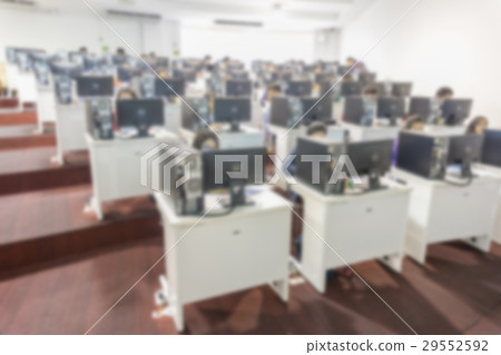 Staff training at conference room blur background 29552592