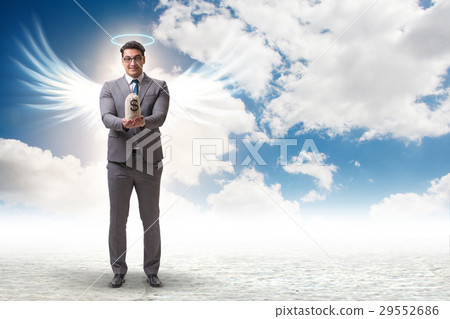 Angel investor concept with businessman with wings 29552686
