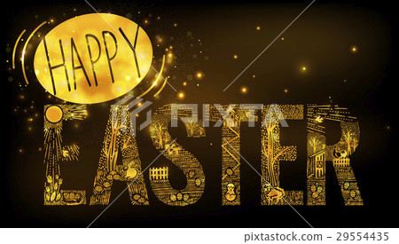 Easter Linear style banner Dark Easter Linear style banner Dark 29554435
