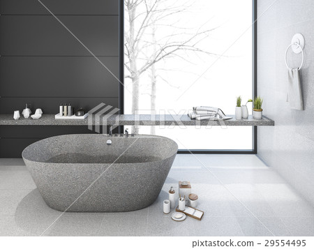 3d rendering loft minimal bathroom in winter 3d rendering loft minimal bathroom in winter 29554495