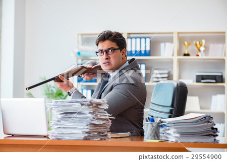 Angry aggressive businessman in the office Angry aggressive businessman in the office 29554900