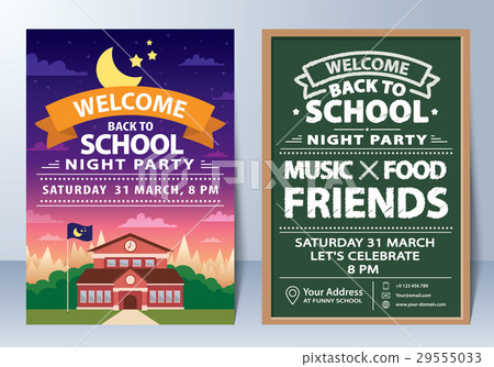 Invitation of back to school night party template. Invitation of back to school night party template. 29555033