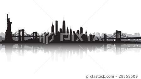 Vector of the New York skyline Vector of the New York skyline 29555509