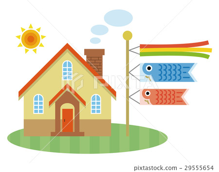 Koinobori and house Koinobori and house 29555654