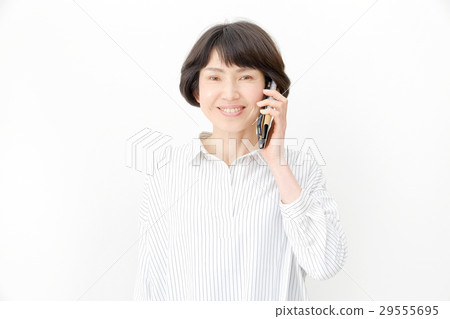 Middle female phone Middle female phone 29555695