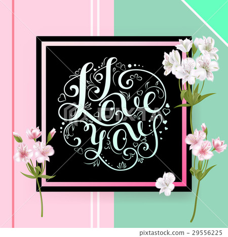 Card with a bouquet Card with a bouquet 29556225
