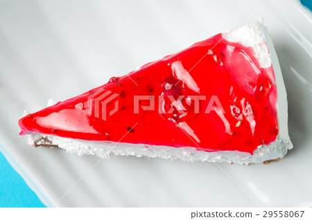 strawberry cheesecake slice on a plate strawberry cheesecake slice on a plate 29558067