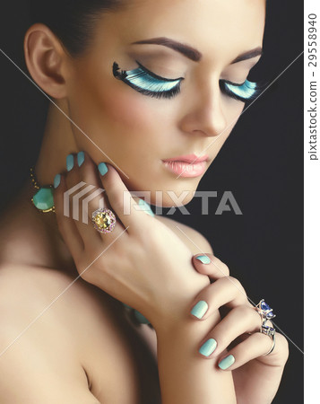 Woman with color eyelashes 29558940