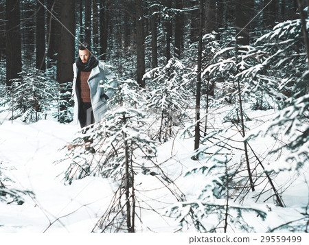 Fashionable handsome man in winter coat 29559499