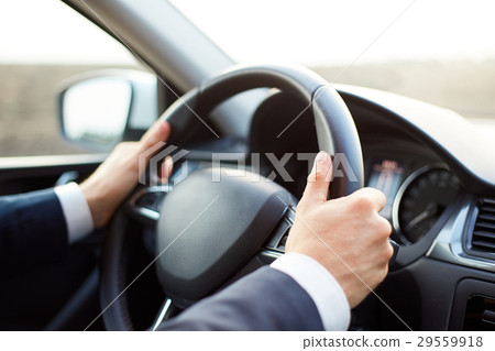 Man while driving Man while driving 29559918