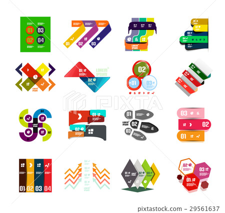 Collection of trendy colorful infographic diagram Collection of trendy colorful infographic diagram 29561637
