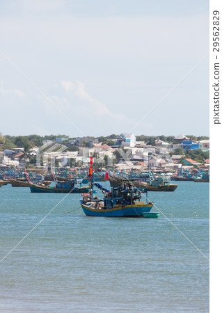 nautical fishing coracles on sea, tribal boats 29562829
