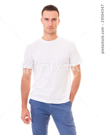 Young man in a white t shirt Young man in a white t shirt 29564347