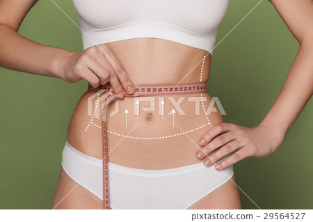 Women belly with the drawing arrows Women belly with the drawing arrows 29564527