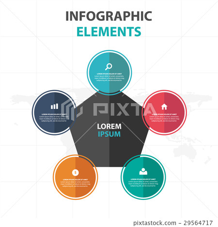 Abstract colorful hexagon business Infographics - Stock Illustration ...