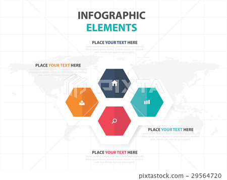 Abstract colorful hexagon business Infographics - Stock Illustration ...