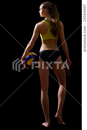 Young woman volleyball player Young woman volleyball player 29564997