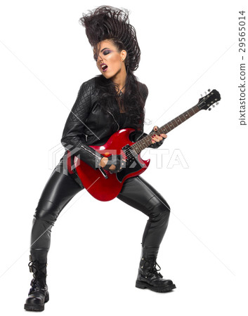 Young woman rock musician 29565014