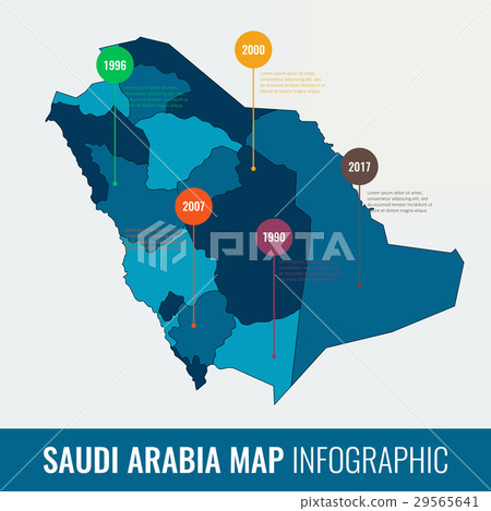 Saudi Arabia map infographic template. All regions Saudi Arabia map infographic template. All regions 29565641