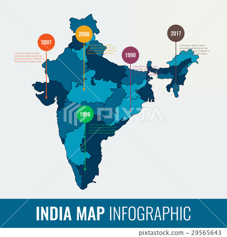 India map infographic template. All regions are India map infographic template. All regions are 29565643
