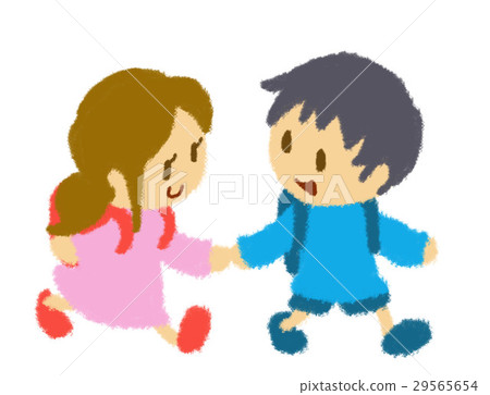 Elementary school boy and girl 29565654