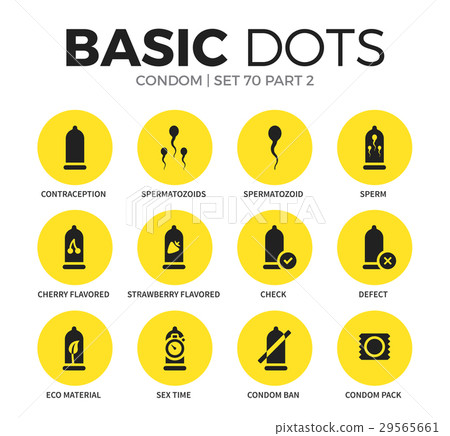 Condom flat icons vector set Condom flat icons vector set 29565661