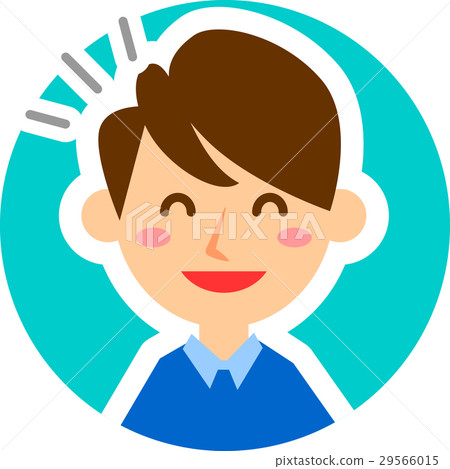 Male upper body laughter - Stock Illustration [29566015] - PIXTA