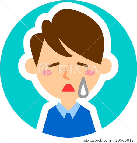 Male upper body weeps - Stock Illustration [29566018] - PIXTA