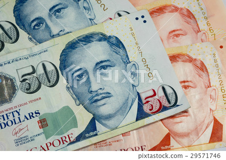 50 and 10 Singapore dollar bills texture 50 and 10 Singapore dollar bills texture 29571746