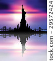 New York City skyline Statue of liberty Vector 29572424